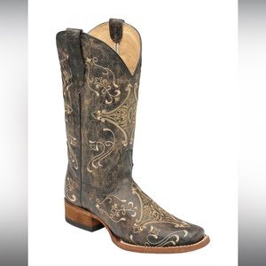 CIRCLE G WOMEN'S DIAMOND EMBROIDERED WESTERN BOOTS-VINTAGE